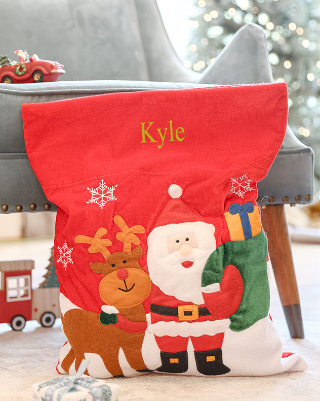 Personalised Festive Friends Santa Sack