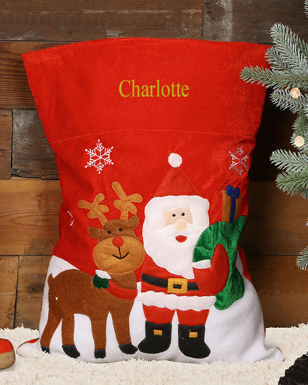 Personalised Festive Friends Santa Sack