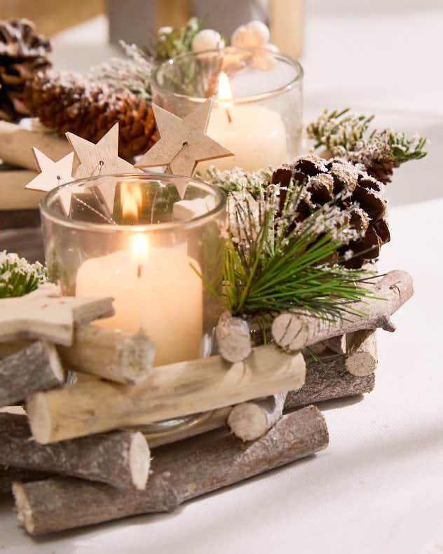 Shooting Star Christmas Candle Wreath