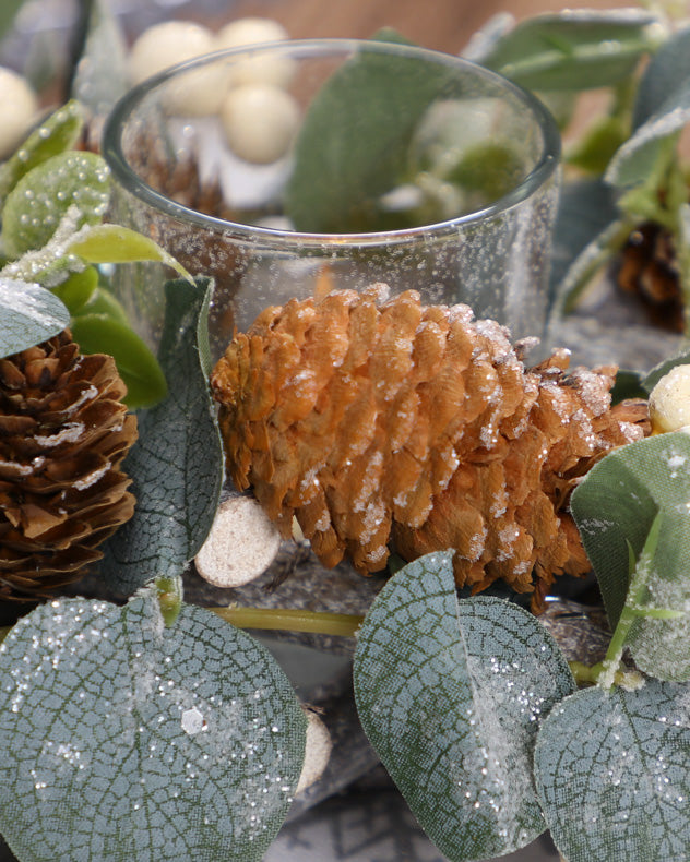 christmas candle holder centrepiece