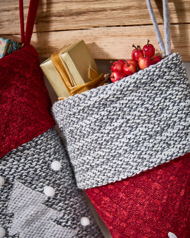 Chunky Knitted Christmas Stockings