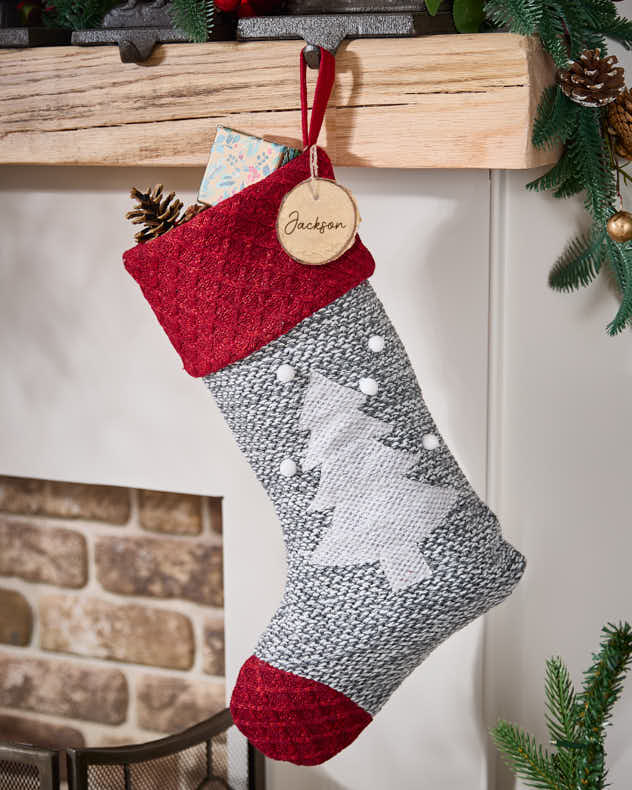 Stockings Reindeer - Personalised Chunky Knitted Stockings