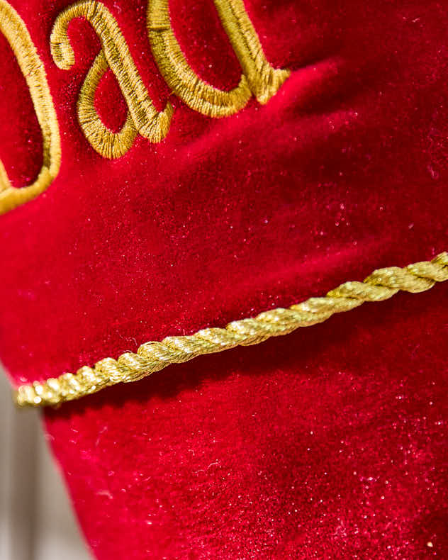 Personalised Knightsbridge Red Velvet Stocking