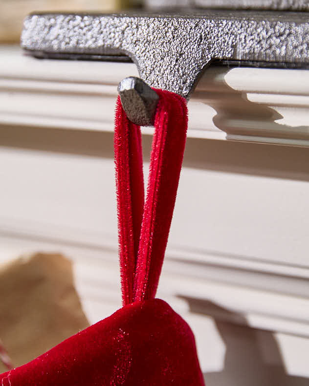 Personalised Knightsbridge Red Velvet Stocking