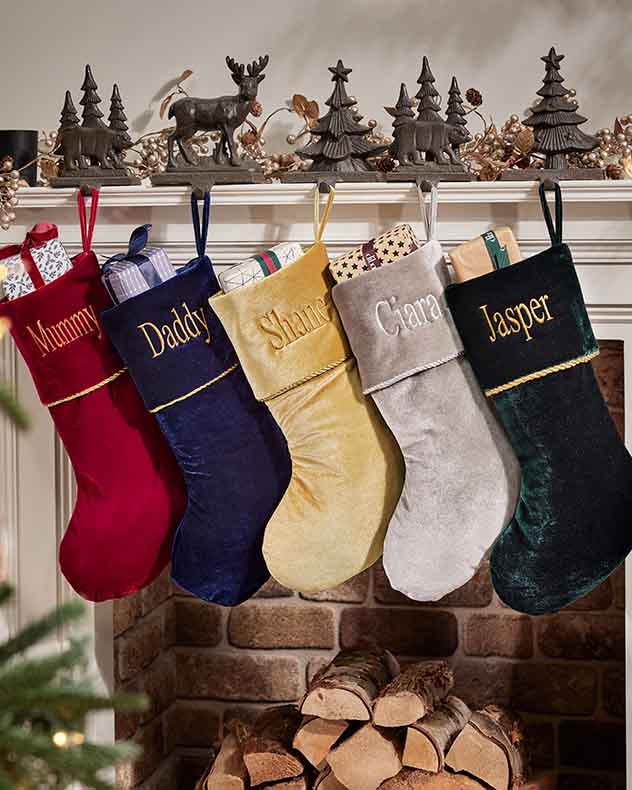 Personalised Knightsbridge Velvet Stockings