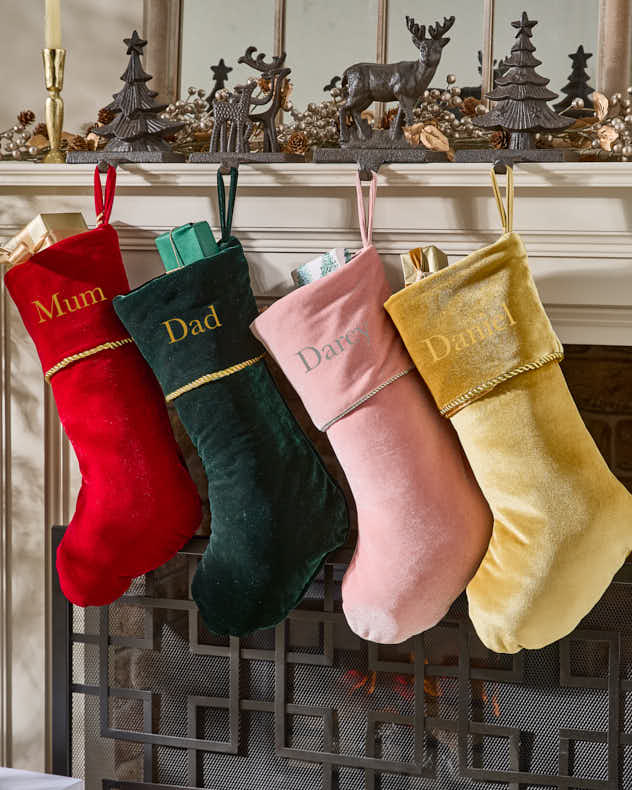 Personalised Knightsbridge Velvet Stockings
