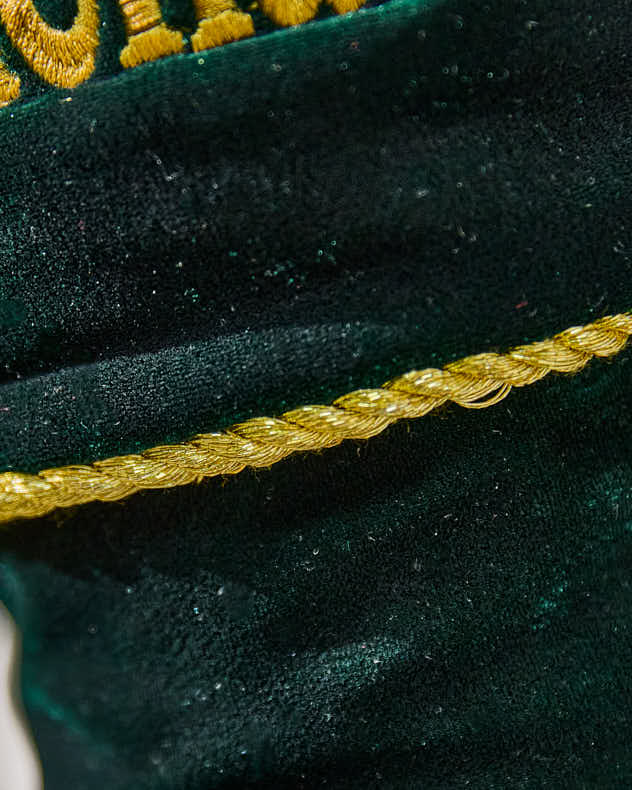 Personalised Knightsbridge Green Velvet Christmas Stocking