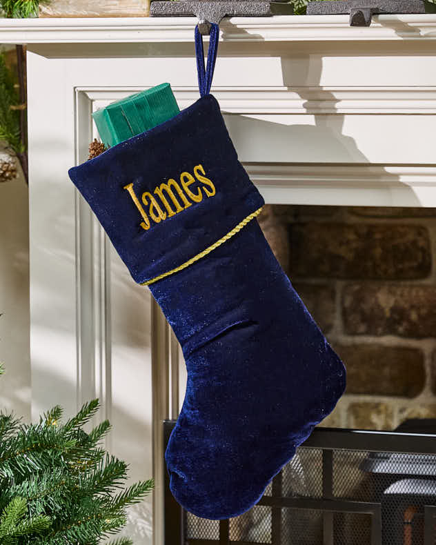 Personalised Knightsbridge Velvet Stockings