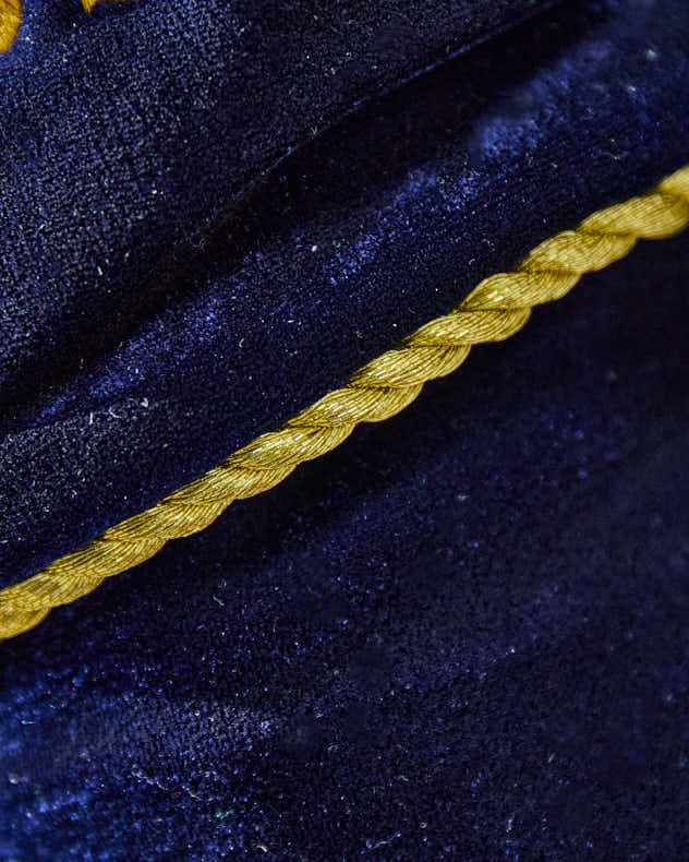 Personalised Knightsbridge Blue Velvet Stocking