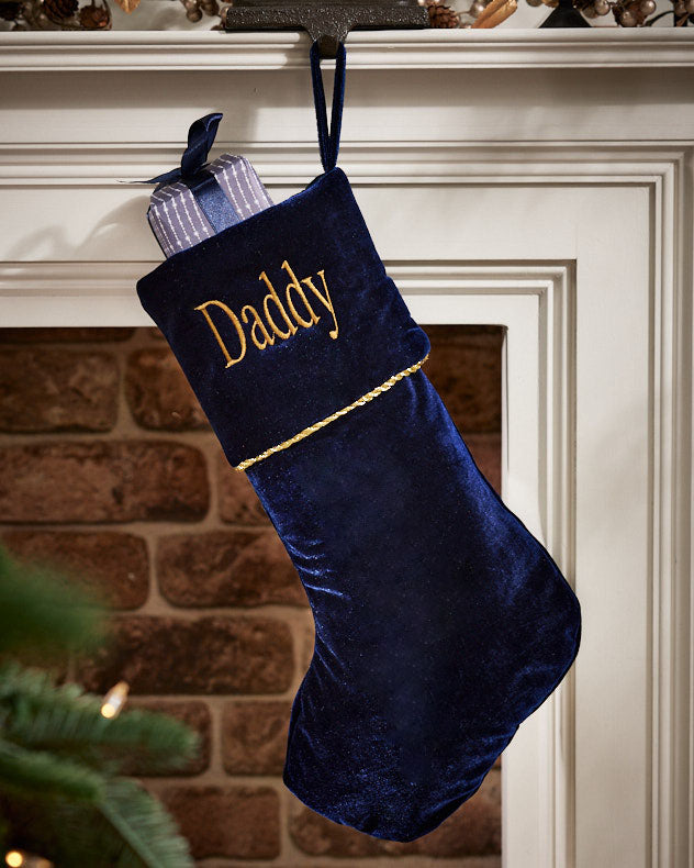 Personalised Knightsbridge Velvet Stockings