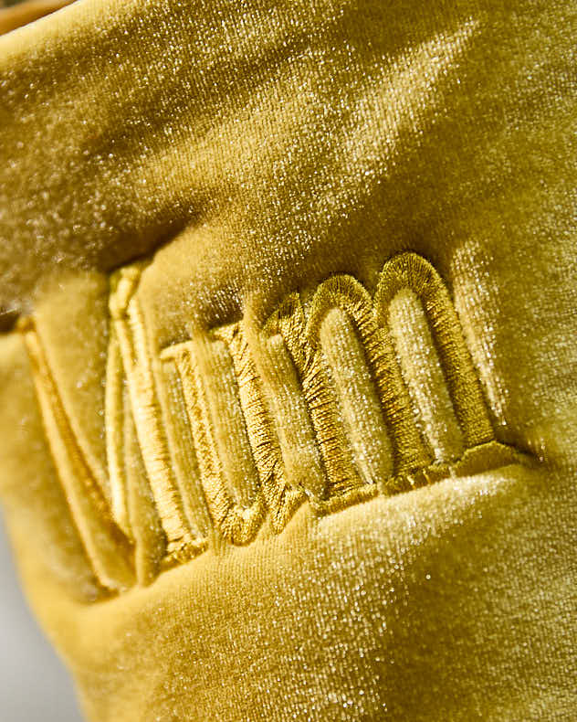 Personalised Knightsbridge Gold Velvet Stocking