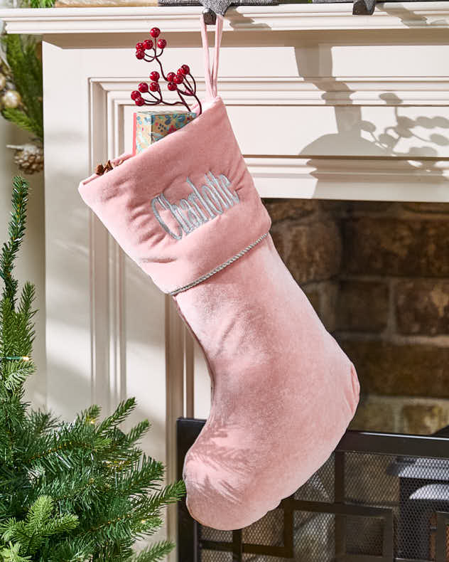 Personalised Knightsbridge Velvet Stockings