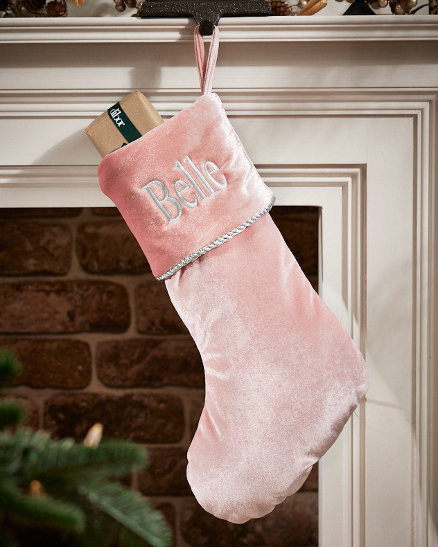 Personalised Knightsbridge Velvet Stockings