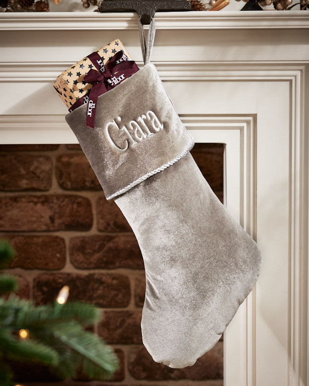 Personalised Knightsbridge Velvet Christmas Stockings