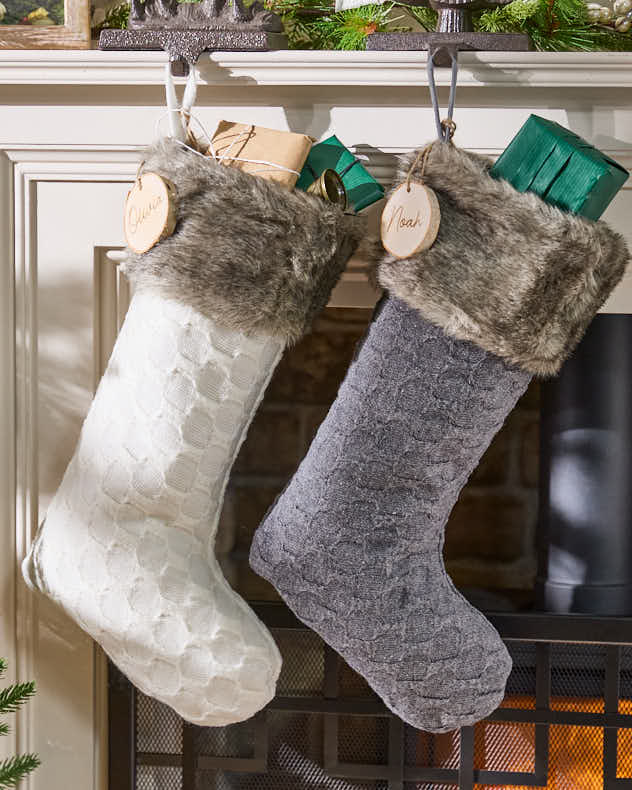 Personalised Nordic Stockings - Dibor - White Stockings