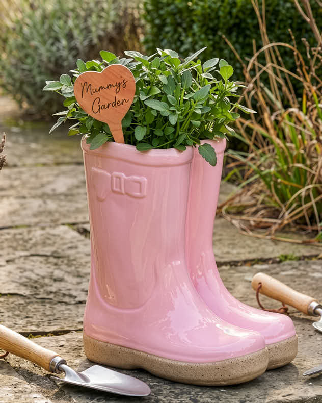 Wellington Boots Planter Personalised Marker