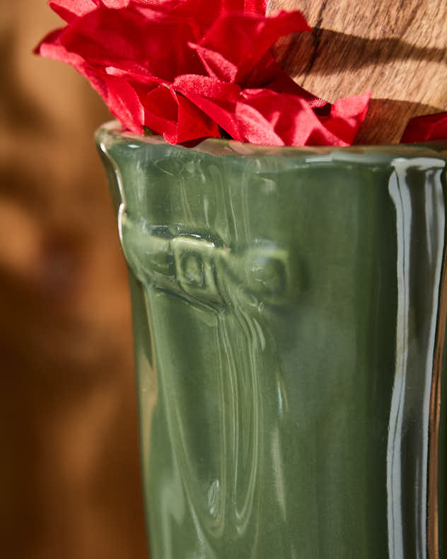 Large Dark Green Welly Boot Planter with Personalised Marker