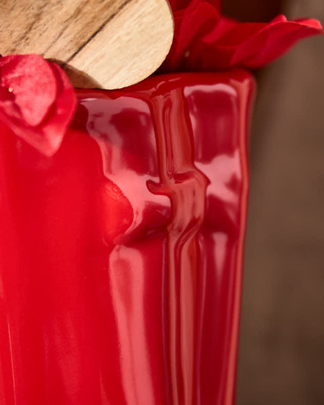 Large Red Welly Boot Planter with Personalised Marker