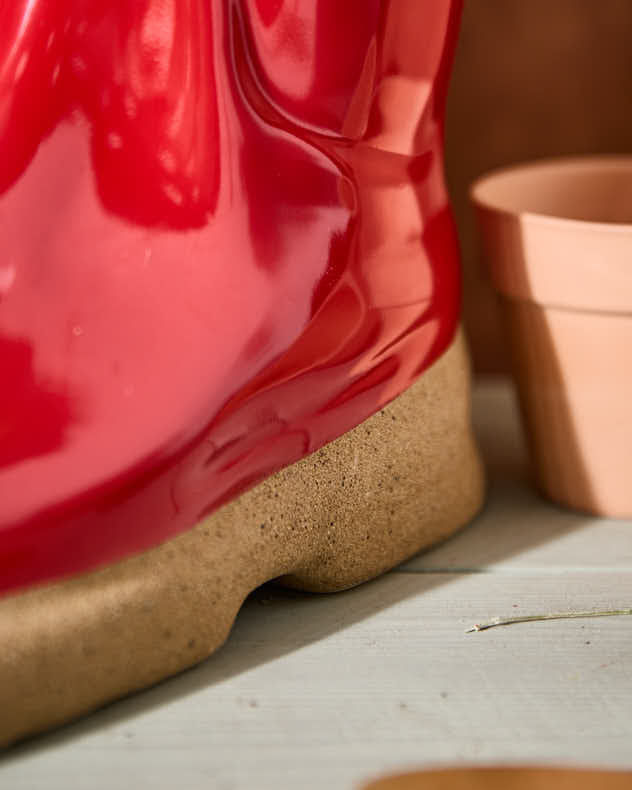 Pots &amp; Planters - Large Red Welly Boot Planter with Personalised Marker