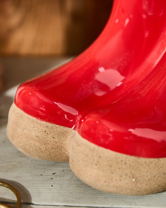Large Red Welly Boot Planter