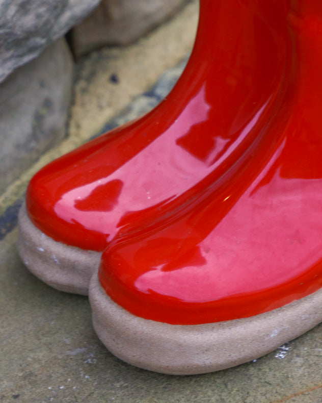 Pots &amp; Planters - Little &amp; Large Red Welly Boot Plant Pots