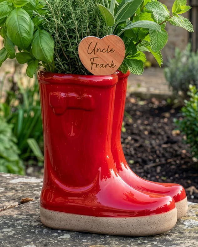 Welly Boot Planter Personalised Marker