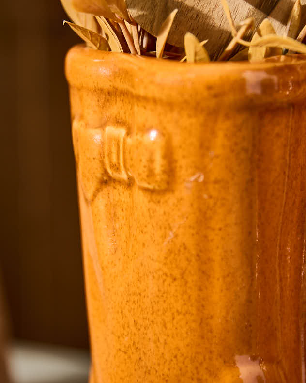 Little &amp; Large Orange Welly Boot Plant Pots