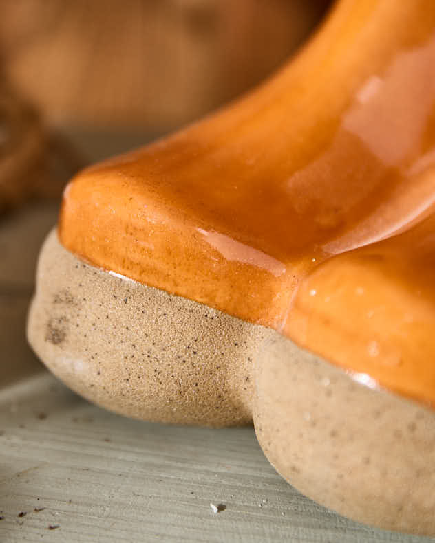 Large Orange Welly Boot Planter