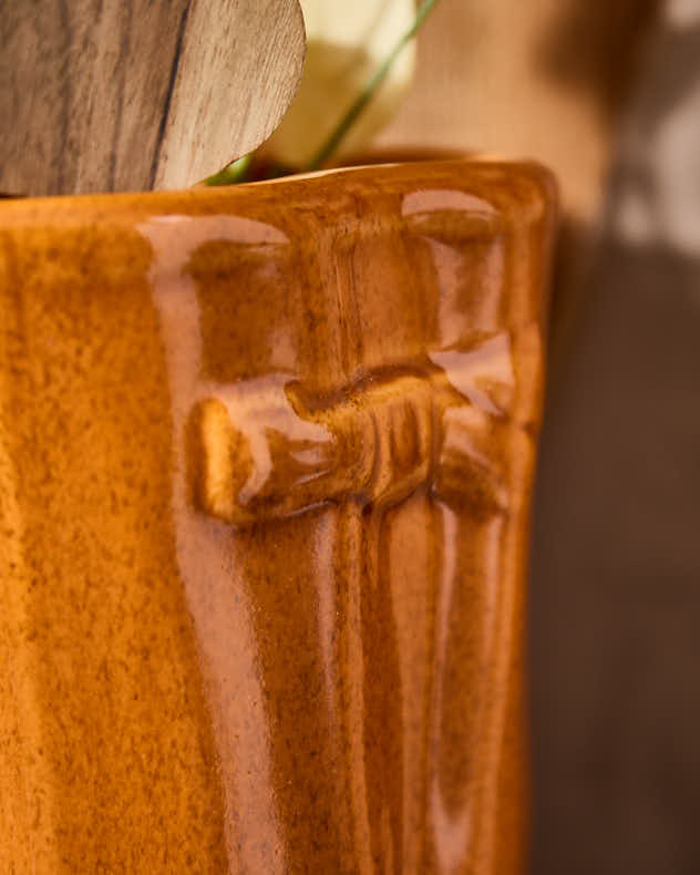 Large Orange Welly Boot Planter
