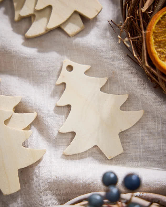 Wooden Christmas Tree Gift Tag