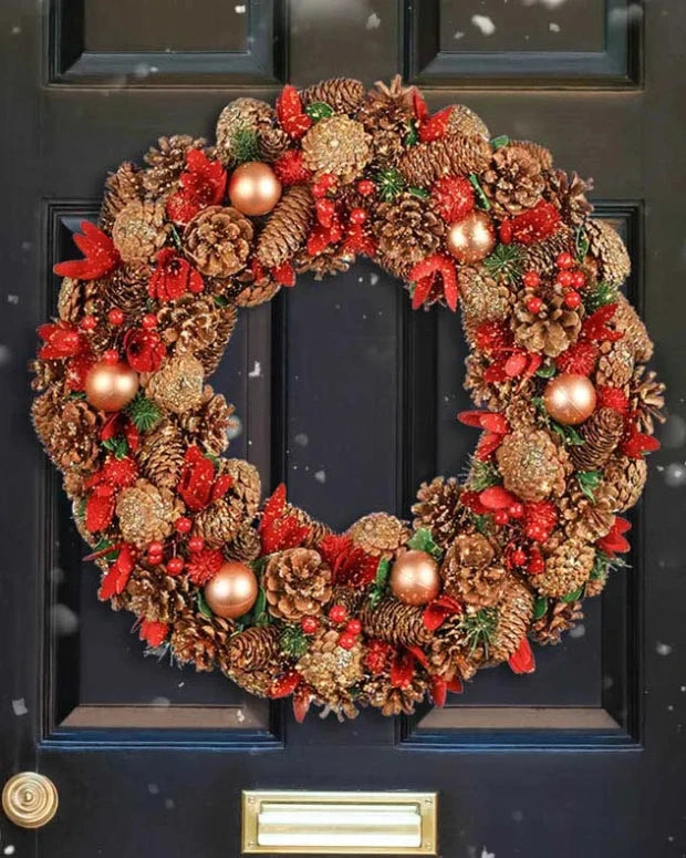 Canterbury Christmas Wreath on frnt door