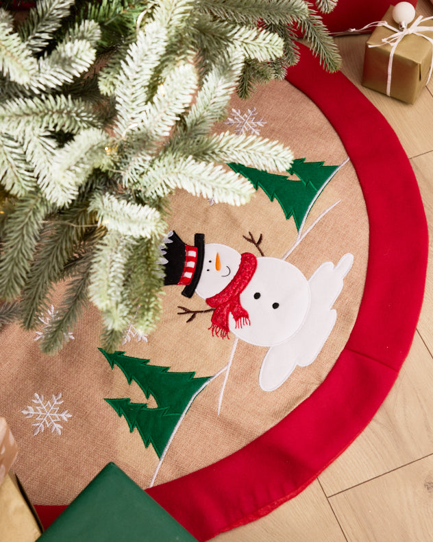 Red Festive Friends Tree Skirt