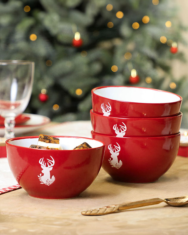 Cranberry Stag Bowls