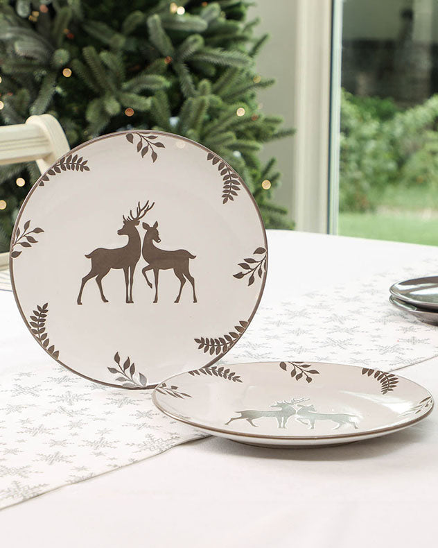 Grey Stag Dinner Plates
