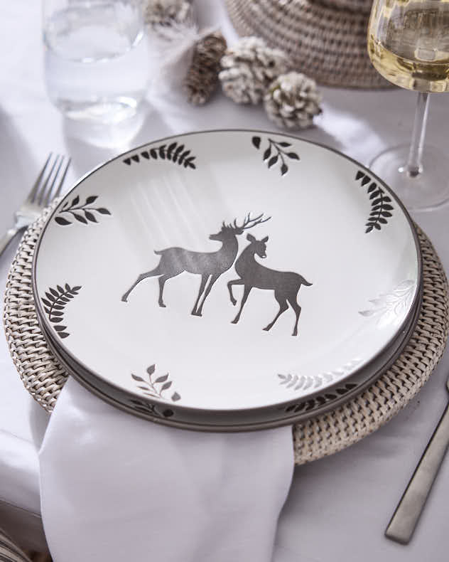 Grey Stag Dinner Plates