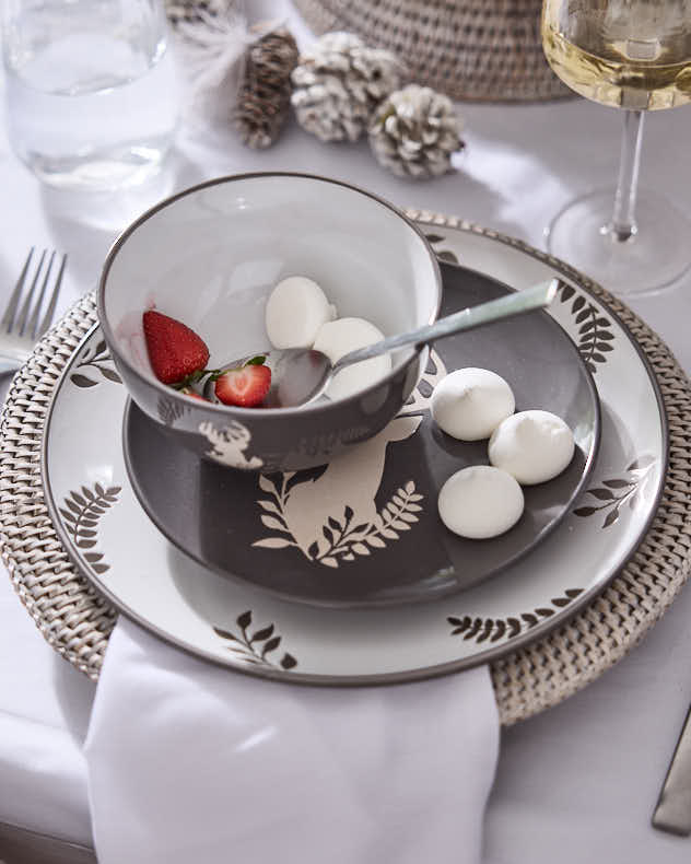 Grey Stag Dinner Plates