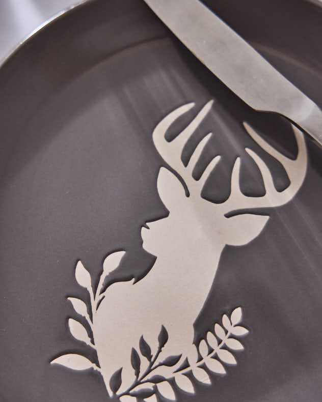 Dinnerware Sets - 12 Piece Grey Stag Dinner Service