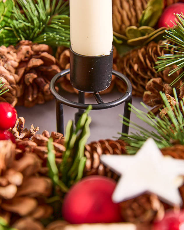 Wooden Star Candle Centrepiece