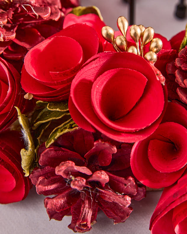 Candle Holders - Red Rose Table Centrepiece
