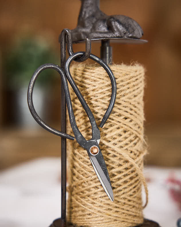 Cast Iron Stag Garden String Dispenser with Scissors