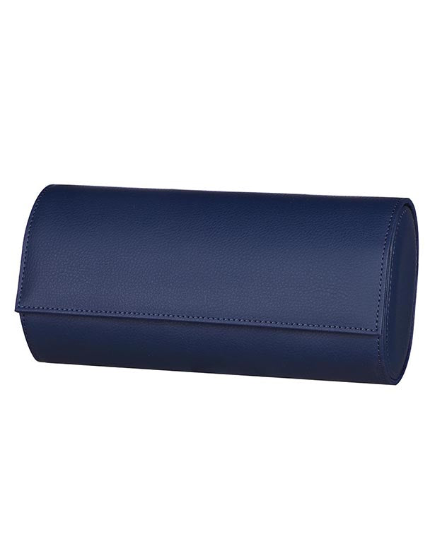 Steel Blue Leather Three Section Watch Case