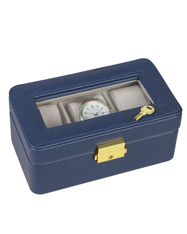 Suede discount watch box