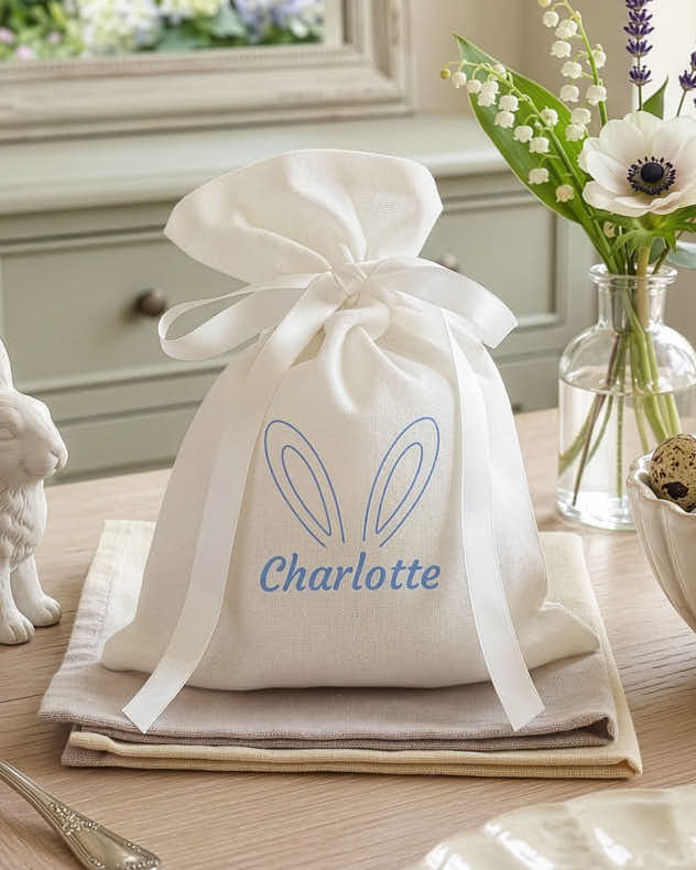 Gift Bags - Personalised Easter Bunny Ears Favour Bag Gift