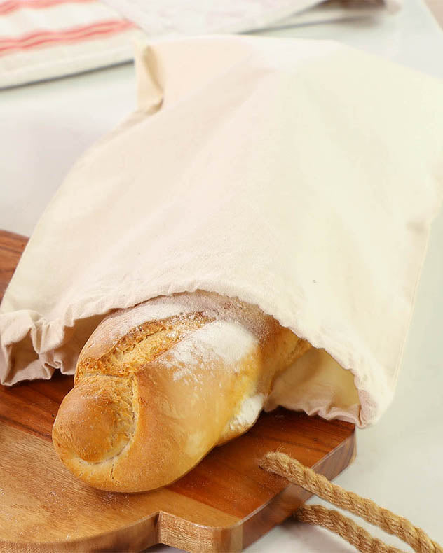 Set of 2 Reusable Cotton Bread Bags