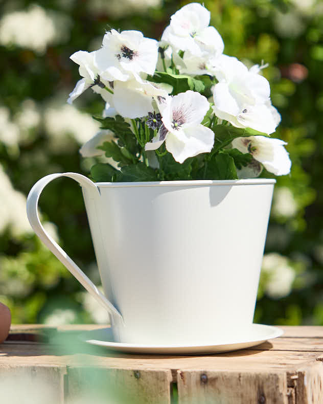 Pots &amp; Planters - Vintage Cream Tea Cup Planter