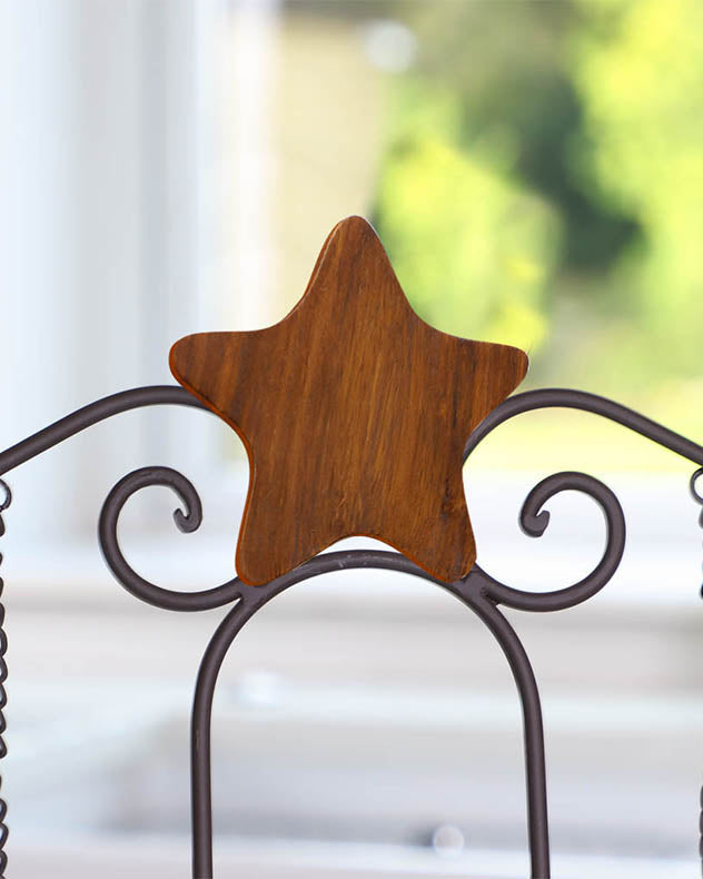 Antique Brown Star Baker Recipe Book Stand