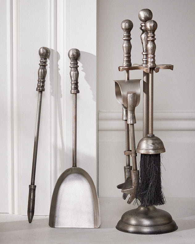 Pewter Fireside Companion Set