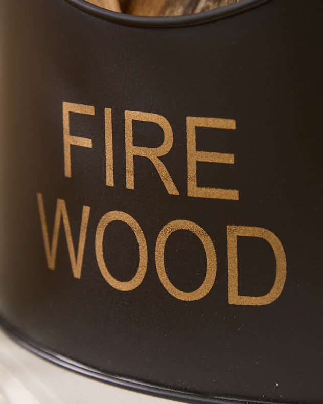 Firewood Bucket with Tools