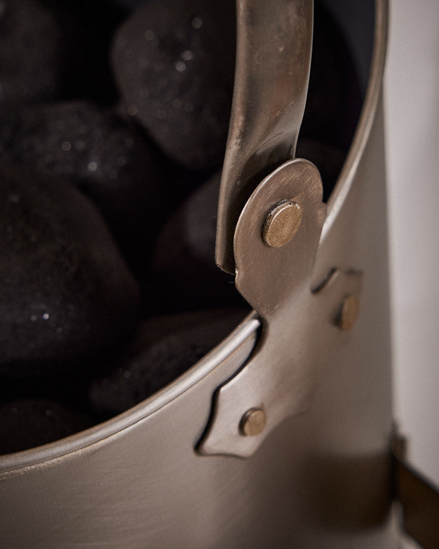 Coal Bucket - Pewter Coal Bucket & Match Holder