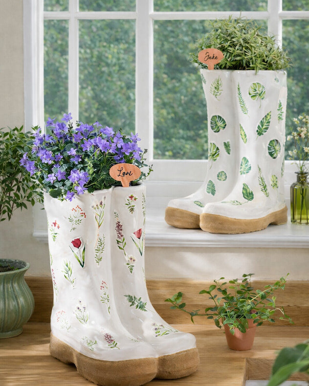 Personalised Patterned Welly Boots Planters